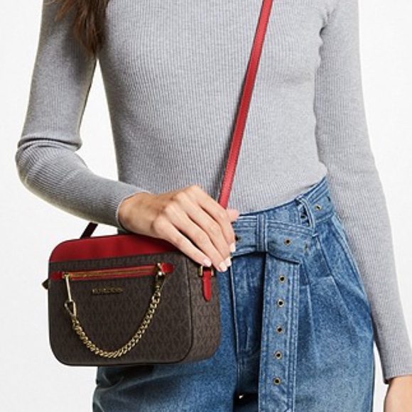 Michael Kors Jet Set Large Logo Crossbody Bag - Picture 12 of 16